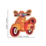 VARANASI WOODEN TOYS Scooter Fridge Magnet |Made in MDF|3 x 3 inches Size| Indian Inspired Design | Souvenir| Ideal for Gifting, 2 image