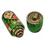 VARANASI WOODEN TOYS VARANASI WOODEN TOYS Set of 5Pcs Hand Painted Cute Wooden Russian Matryoshka Stacking Nested Wood Dolls Green, 2 image