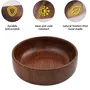 VARANASI WOODEN TOYS VARANASI WOODEN TOYS Wooden Decorative Bowl Wood Handmade Single Piece Square Platter (Brown Dimension - Length - 6 Width - 6 Height - 2 Inch Weight - 300 Grams) Set of 4, 3 image