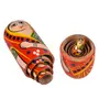VARANASI WOODEN TOYS VARANASI WOODEN TOYS Set of 5Pcs Hand Painted Cute Wooden Russian Matryoshka Stacking Nested Wood Dolls Red, 3 image