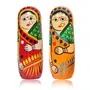 VARANASI WOODEN TOYS Nesting Traditional Hand Painted Wooden Russian Indian Dolls Set of 5