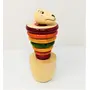 VARANASI WOODEN TOYS Stacker Toddler Educational Learning Counting Maths Construction Toy for Kids (Kangaroo), 5 image