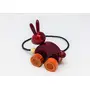VARANASI WOODEN TOYS Wooden Pull Along Toy Encourage Walking Build Gross Motor Skills and Hand-Eye Coordination Handcrafted by Indian Artisans for Kids Toddlers (Rabbit), 4 image