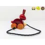 VARANASI WOODEN TOYS Wooden Pull Along Toy Encourage Walking Build Gross Motor Skills and Hand-Eye Coordination Handcrafted by Indian Artisans for Kids Toddlers (Rabbit), 2 image