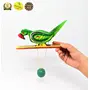 VARANASI WOODEN TOYS - The Up and Down Parrot Toy -Wooden-Handmade-Non Toxic Colors, 3 image