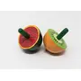 VARANASI WOODEN TOYS Kiwi and Watermelon Spinning Tops(Wooden), 4 image
