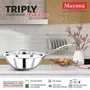 Maxima Triply Stainless Steel Wok Pan with Stainless Steel Lid Induction Bottom Cookware (26 cm 3.6 LTR), 5 image