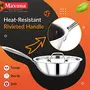 Maxima Triply Stainless Steel Wok Pan with Stainless Steel Lid Induction Bottom Cookware (26 cm 3.6 LTR), 2 image
