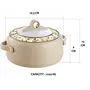 Nayasa Casserole Insulated Serving Tureen Hot Pot Thermoware with Inner Stainless Steel (White 3Pc(500ml+1000ml+1500ml)), 7 image