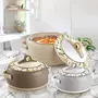 Nayasa Casserole Insulated Serving Tureen Hot Pot Thermoware with Inner Stainless Steel (White 3PC Big Set (1000+1500+2000ml)), 5 image