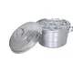 Subaa Standard Anodised Aluminium Idly Maker/Satti/Steamer/Cooker 10 Idly Pot(1.2 Kg 2 Idly Plate) Export Quality Silver, 2 image