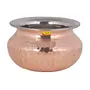 Shiv Shakti ArtsÂ® Steel Copper Handi - Punjabi & Rajasthani Design - for Serving Food(No.2-650 ML) Set Of 1 Piece.