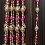 Sellplus Handmade Wall Door Lakh LattuGota Ball String with Golden Beads Hanging Torans for Home Decoration and All Festival Decoration