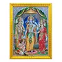 Koshtak shri Ram darbar / ram sita with laxman and hanuman ji Giving blessing photo frame with Laminated Poster for puja room temple Worship / wall hanging / gift / home decor (30 x 23 cm)