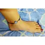 Ahen Beauty different color Evil Eye Bead with different color Cottan Thread Anklet/nazariya anklet free size Crystal evil eye, 3 image