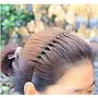Ahen Beauty 3 Pack Unisex Hair Band Metal Headband Black Head Band Spring Wavy Nonslip Men Women Sports Fashion Headwear (Spring Wave), 5 image