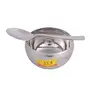 SHIV SHAKTI ARTS Stainless Steel Handi Bowl with Spoon(3 Piece 300 Ml Each Silver), 2 image