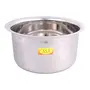 Shiv Shakti ArtsÂ® Stainless Steel Bhagoni/Tope/Patila Set with Induction Bottom Serving & Cooking Food - Heavy-22 Gauge - (Big Set of 4 Bhagoni 3800 4800 5800 & 7300 ML), 3 image