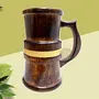 All About Wood - Hand-Crafted Wooden Drinking Beer Mug for Home-Bar/CafÃ©/Pubs/Party ( 8Inch 700 mL Mango-Wood ), 2 image