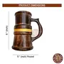 All About Wood - Hand-Crafted Wooden Drinking Beer Mug for Home-Bar/CafÃ©/Pubs/Party ( 8Inch 700 mL Mango-Wood ), 4 image