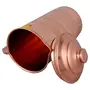 Shiv Shakti ArtsÂ® Pure Copper Jug/Pitcher with 6 Glasses - Drinkware Set - Silver Touch Design - (Capacity = 1.5 - Liter) - 7 Pieces Set, 4 image