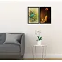 ArtX Paper Flower Vase Beautiful Floral and Bird Wall Art Painting Wall Decor For Living Room Framed Painting Multicolor 13 X 19 inches each Set Of 2, 4 image
