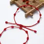 Wustifyz - Lucky 7 Knot Red Thread Anklet for Women and Men (Nazar Suraksha Kawach), 2 image