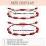 Wustifyz - Lucky 7 Knot Red Thread Anklet for Women and Men (Nazar Suraksha Kawach), 3 image