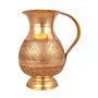 Shiv Shakti Arts Pure Brass Emgraved Flower Design Pure Brass Jug | Pitcher - (Big - 1900 Ml Jug) 2021 Gift Item, 2 image