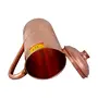 Shiv Shakti ArtsÂ® Pure Copper Jug/Pitcher with 2 Glasses - Drinkware Set - Silver Touch Design - (Capacity = 1.1 - Liter) - 3 Pieces Set, 4 image