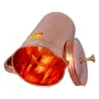 Shiv Shakti ArtsÂ® Designer Eatching Embossed Design Pure Copper Jug Glasses Set | Drinkware Set- (Capacity - 1 Liter) - 2 Pieces Set, 4 image
