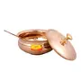 Shiv Shakti Arts Pure Bronze Kansa Handi with Spoon 900 ML - Serving Donga | Bowl | Casserole for Serving Food Tableware/Serveware - (Gold) 2 Pieces Set, 3 image