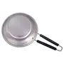 Shiv Shakti ArtsÂ® Pure Brass Premium Sauce Pan | Fry Pan Set with Serving Spoon & Handle for Serving & Cooking (Inside Nickle Plated Premium Design = Big - 1800 ML), 4 image