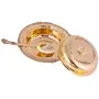 SHIV SHAKTI ARTSÂ® Pure Brass Donga Handi for Serving | Casserole with Lid & Spoon -Heavy Gauge Eatching Engraved Design - (Big - 1.5 Liter), 5 image
