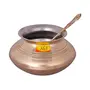 Shiv Shakti ArtsÂ® Brass Handi/Bhagoni/Patili/Cooking Vessel - Punjabi & Rajasthani Design with Serving Spoon - for Serving & Cooking Food(Nickle Plated 2000 ML), 2 image