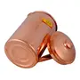 Shiv Shakti ArtsÂ® Plane Shinee Design Pure Copper Jug/Pitcher with 4 Glasses - Drinkware Set - (Capacity - 1 Liter) - 5 Pieces Set, 4 image