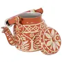 Kaushalam Handmade Tea Kettle Indian Artistic Kettle Ethnic Kettle For Decoration Quirky Gift 750 ml, 2 image