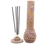 MARBLE INLAY ART AGRA - PACCHIKARI Marble Soapstone Bottle Shape Agarbatti Stand Incense Stick Burner for Puja and Home Decor(Elephant Design)(Round), 4 image