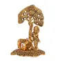 Collectible India Metal Krishna Idol Murti with Kamdhenu Cow - Gold Plated Showpiece (Set of 10), 6 image