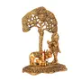 Collectible India Metal Krishna Idol Murti with Kamdhenu Cow - Gold Plated Showpiece (Set of 10), 7 image