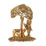 Collectible India Metal Krishna Idol Murti with Kamdhenu Cow - Gold Plated Showpiece (Set of 10), 5 image