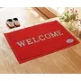 Kuber Industries PVC Anti Skid Welcome Door Mat (Red) -CTLTC11174, 3 image