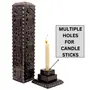 MARBLE INLAY ART AGRA - PACCHIKARI Marble Incense Stick Holder Agarbatti Stand Candle Burner. Handmade Elephant Black Carving Soapstone for Puja and Home Decor (Square), 7 image