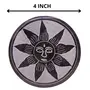 MARBLE INLAY ART AGRA - PACCHIKARI Marble Round Soapstone Incense Holder Agarbatti Stands Black Sun Design for Puja and Home Decor, 5 image