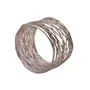 MARBLE INLAY ART AGRA - PACCHIKARI Metal Silver Napkin Ring/Holder-Set of 12, 6 image