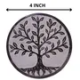 MARBLE INLAY ART AGRA - PACCHIKARI Marble Round Soapstone Incense Holder Agarbatti Stands Tree of Life Design for Puja and Home Decor., 6 image