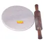 Shiv Shakti ArtsÂ® Indian White Marble Roti Maker with Wooden Belan/White Marble Chakla /Rolling Board (White Chakla 9 inches appx), 6 image