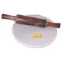 Shiv Shakti ArtsÂ® Indian White Marble Roti Maker with Wooden Belan/White Marble Chakla /Rolling Board (White Chakla 9 inches appx), 7 image