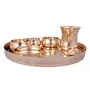 Shiv Shakti ArtsÂ® Bronze | Kansa Thali Dinner Set - 7 Piece Gold - (Pure Kansa - Premium Luxury Dinner Set), 7 image