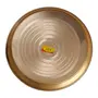 Shiv Shakti ArtsÂ® Pure Brass Dinner Plate/Thali Set for Pooja & Serving Purpose (Silver Touch Khomcha Design 25.5 cm Each) - 6 Piece, 4 image